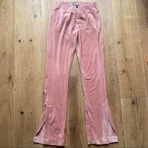 Pam & Gela pink velvet pants size small
